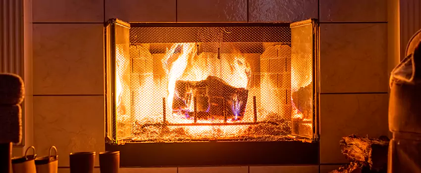 Mendota Hearth Landscape Fireplace Installation in Bethesda, Maryland