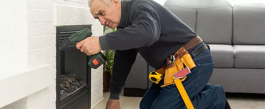 New Indoor Fireplace Installation in Bethesda, Maryland